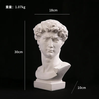 Bust Sculpture | Handcrafted Resin Modern Art Piece with Intricate Detail | Living Room Decor 5