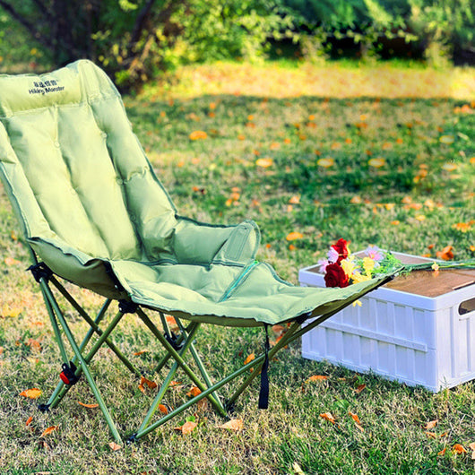 Camping Chair | Fabric & Carbon Steel | Adjustable Reclining & Detachable Footrest | Outdoor Relaxation 1