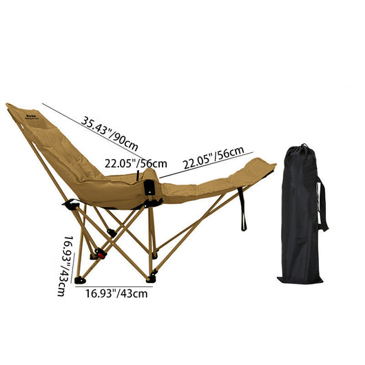 Camping Chair | Fabric & Carbon Steel | Adjustable Reclining & Detachable Footrest | Outdoor Relaxation 7