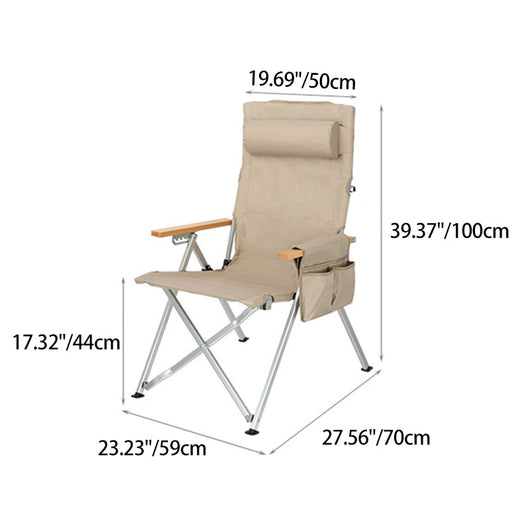 Camping Chair | Industrial Style | Foldable with Adjustable Backrest | Outdoor Patio Furniture 2
