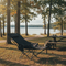 Camping Chair | Oxford Fabric & Carbon Steel | Adjustable Backrest & Footrest | Outdoor Patio Use
