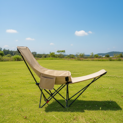 Camping Chair | Oxford Fabric & Carbon Steel | Adjustable Backrest & Footrest | Outdoor Patio Use 3
