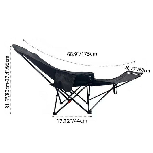 Camping Chair | Oxford Fabric & Carbon Steel | Adjustable Backrest & Footrest | Outdoor Patio Use 4