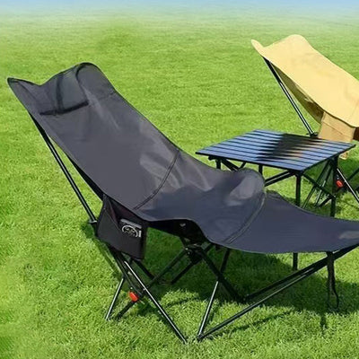 Camping Chair | Oxford Fabric & Carbon Steel | Adjustable Backrest & Footrest | Outdoor Patio Use 7