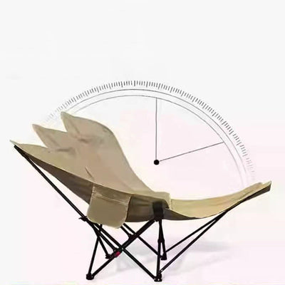 Camping Chair | Oxford Fabric & Carbon Steel | Adjustable Backrest & Footrest | Outdoor Patio Use 8