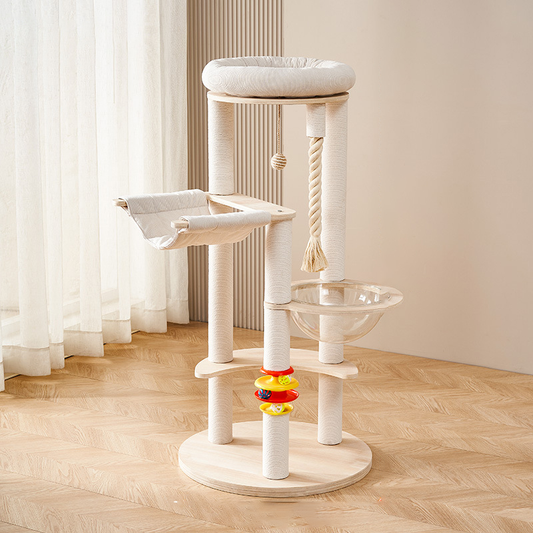 Cat Tower with Multi-Layer Design and Durable Materials for Indoor Cats 0