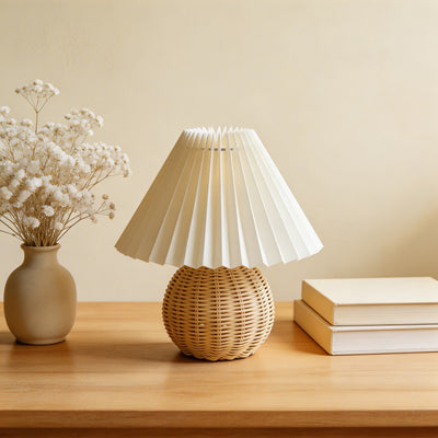 CeramicAura | Elegant Vintage Table Lamp with E27 LED Bulb for Bedroom and Living Room 0