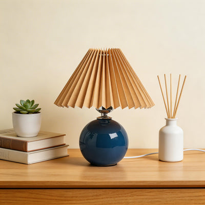 CeramicAura | Elegant Vintage Table Lamp with E27 LED Bulb for Bedroom and Living Room 10
