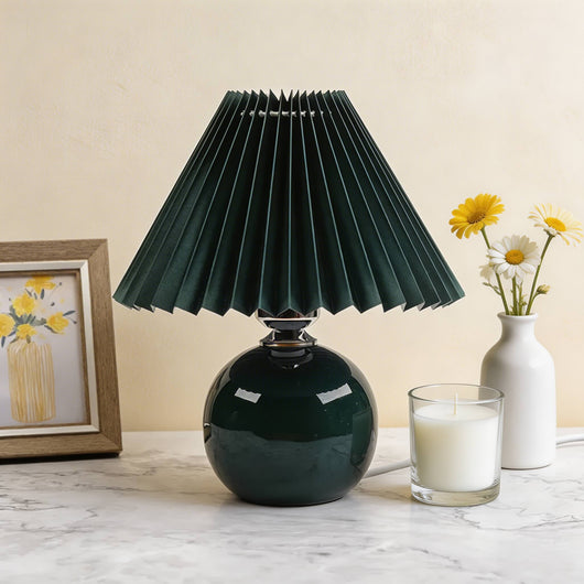 CeramicAura | Elegant Vintage Table Lamp with E27 LED Bulb for Bedroom and Living Room 11