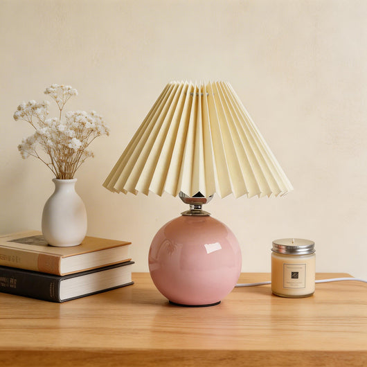 CeramicAura | Elegant Vintage Table Lamp with E27 LED Bulb for Bedroom and Living Room 13