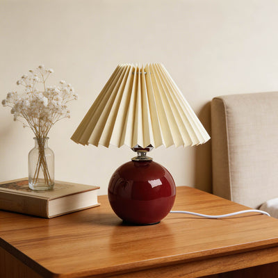 CeramicAura | Elegant Vintage Table Lamp with E27 LED Bulb for Bedroom and Living Room 4