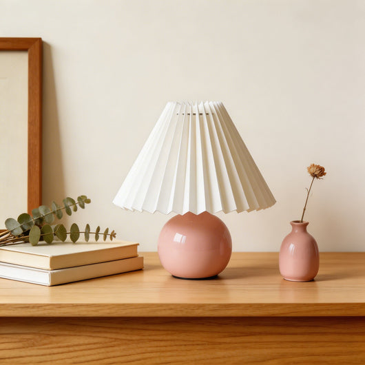 CeramicAura | Elegant Vintage Table Lamp with E27 LED Bulb for Bedroom and Living Room 5