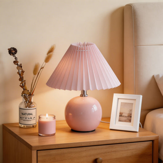 CeramicAura | Elegant Vintage Table Lamp with E27 LED Bulb for Bedroom and Living Room 8