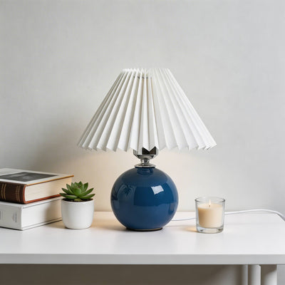 CeramicAura | Elegant Vintage Table Lamp with E27 LED Bulb for Bedroom and Living Room 9