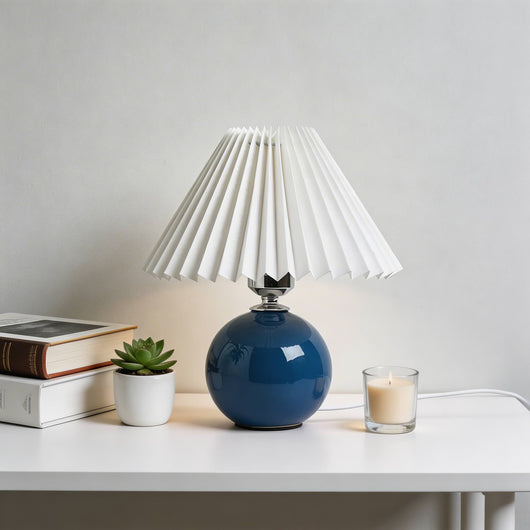 CeramicAura | Elegant Vintage Table Lamp with E27 LED Bulb for Bedroom and Living Room 9