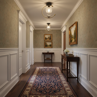 Ceramic Aura | Elegant Modern Flush Mount Ceiling Light Fixture