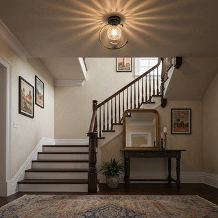 Ceramic Aura | Elegant Modern Flush Mount Ceiling Light Fixture