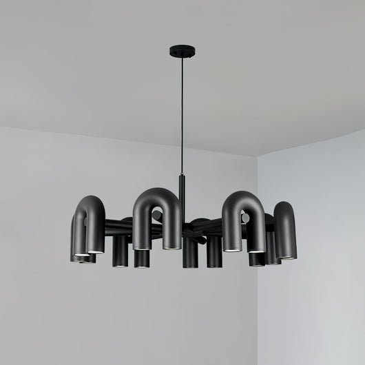 CircusAura | Elegant Modern Chandelier Light with Unique Glass Design + Energy Efficient 9