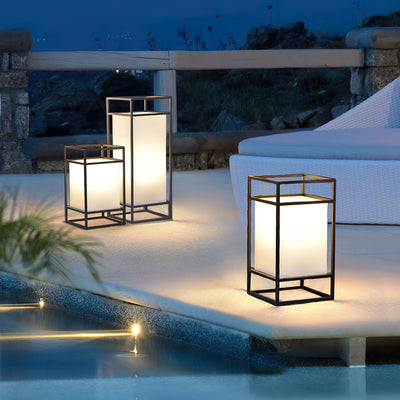 Cleo Lantern | Modern Weatherproof Outdoor Table Lamp for Stylish Illumination 4