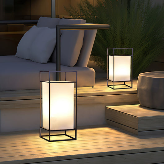 Cleo Lantern | Modern Weatherproof Outdoor Table Lamp for Stylish Illumination 6