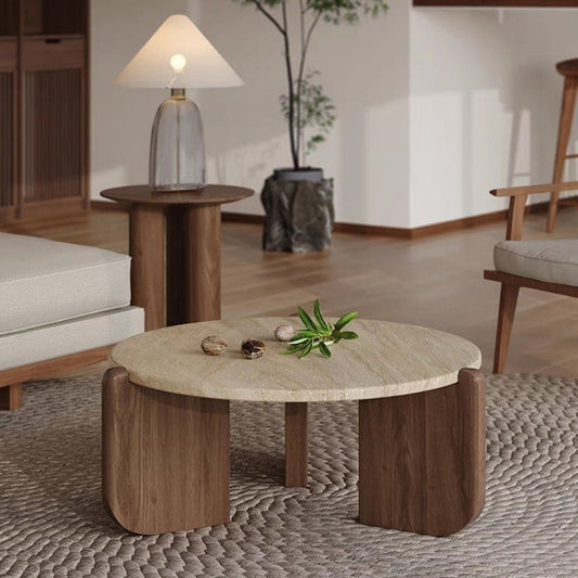 Coffee Table | Sintered Stone Top | Solid Wood Base | Modern Minimalist Design for Living Room 1