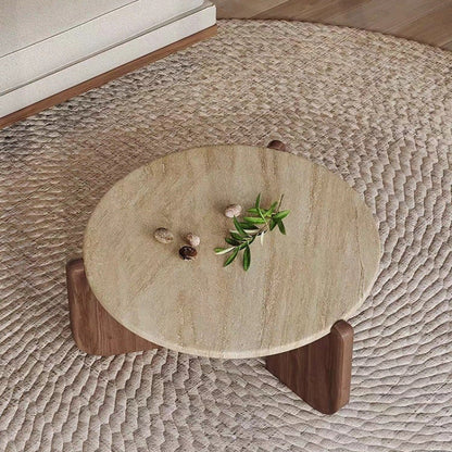 Coffee Table | Sintered Stone Top | Solid Wood Base | Modern Minimalist Design for Living Room 2