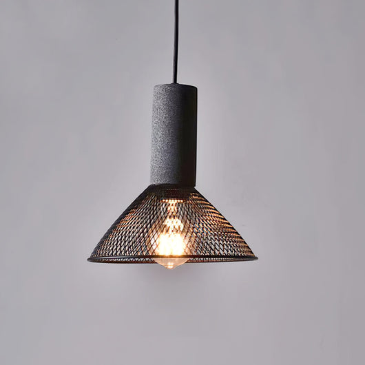 Concrete Pendant Light for Modern Industrial Decor Adjustable Height 10