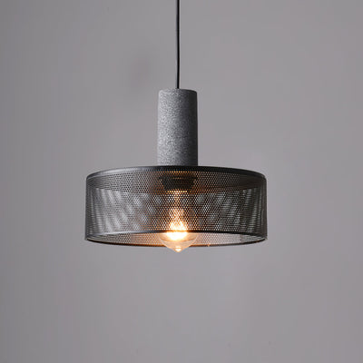 Concrete Pendant Light for Modern Industrial Decor Adjustable Height 11