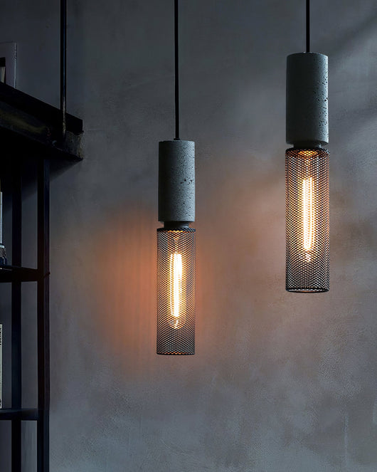 Concrete Pendant Light for Modern Industrial Decor Adjustable Height 5