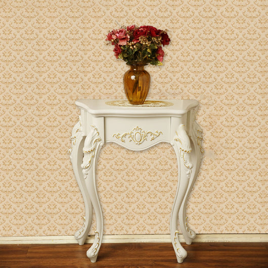 Console Table | European Style with Arc Carved Legs | Durable Pine & Nano Resin | Elegant Entryway Furniture 10