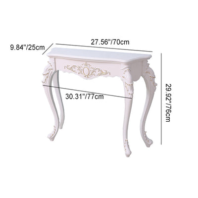 Console Table | European Style with Arc Carved Legs | Durable Pine & Nano Resin | Elegant Entryway Furniture 5