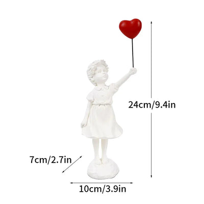 Contemporary Art Sculpture | Banksy Inspired Flower Thrower Statue for Living Room or Office Decor 11