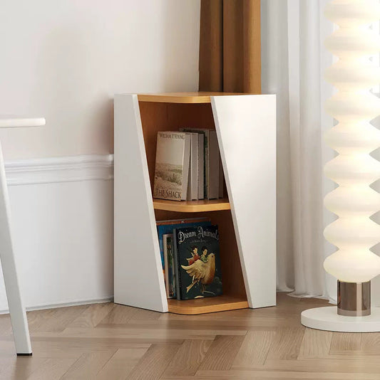 Corner Bookcase | Solid Wood | Compact Design | Minimalist Style | Home Office 0