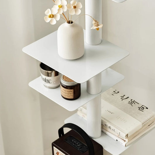 Corner Bookshelf | Mid-Century Carbon Steel, 9-Tier Spiral Design | Stylish Storage for Home Office 5