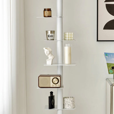 Corner Bookshelf | Mid-Century Carbon Steel, 9-Tier Spiral Design | Stylish Storage for Home Office 6