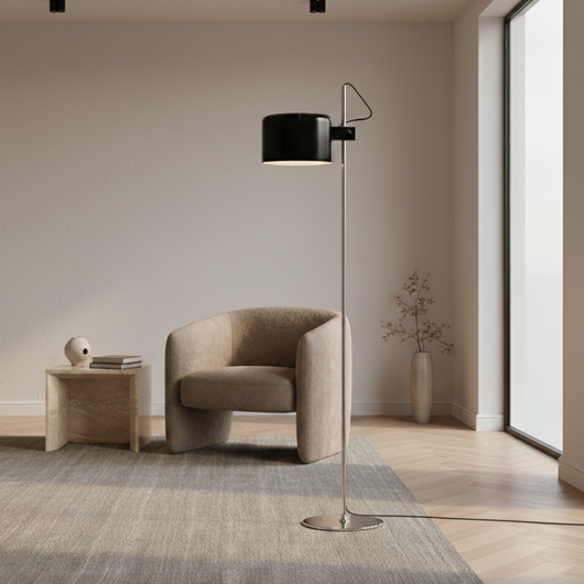 Coupé | Modern Adjustable Black Floor Lamp with Flexible Illumination and Stylish Design 3