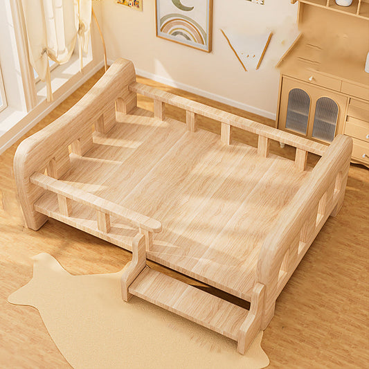 CozyPaw | Elevated Solid Pine Wood Dog Bed for Medium and Small Breeds with Spacious Design 0