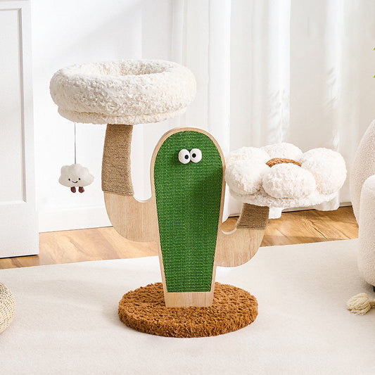 Creative Cat Tree | Modern Cat Tree with Solid Wood and Sisal for Indoor Cats 0