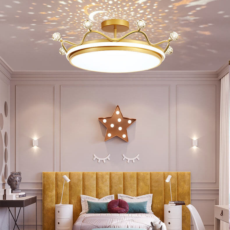 CrownAura | Stylish Adjustable Kids Semi-Flush Mount Ceiling Light 0
