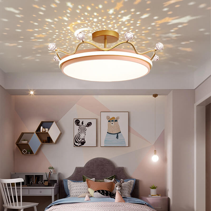 CrownAura | Stylish Adjustable Kids Semi-Flush Mount Ceiling Light 1