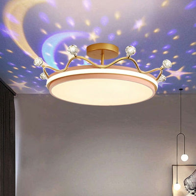 CrownAura | Stylish Adjustable Kids Semi-Flush Mount Ceiling Light 12