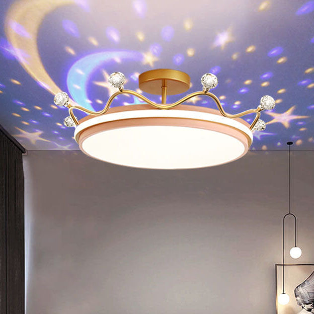 CrownAura | Stylish Adjustable Kids Semi-Flush Mount Ceiling Light 2