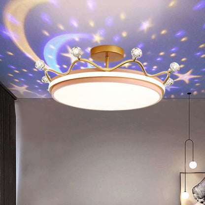 CrownAura | Stylish Adjustable Kids Semi-Flush Mount Ceiling Light 2