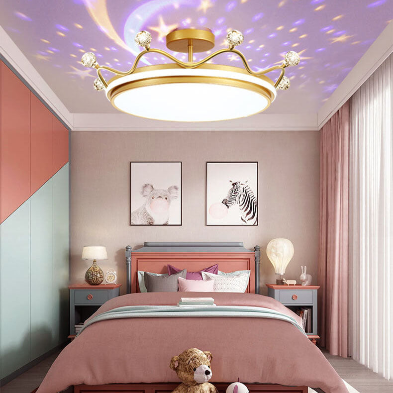 CrownAura | Stylish Adjustable Kids Semi-Flush Mount Ceiling Light 3