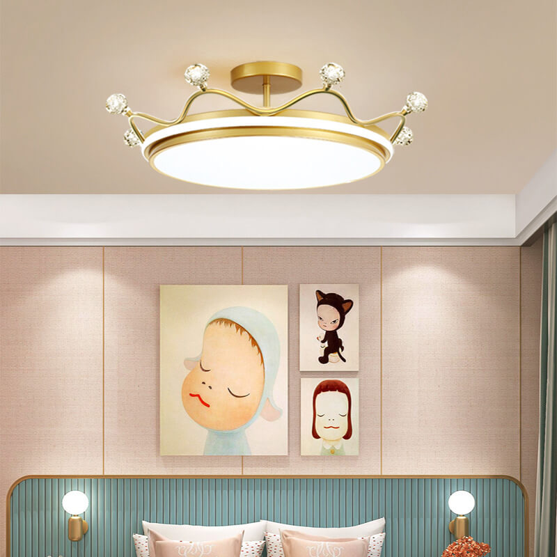CrownAura | Stylish Adjustable Kids Semi-Flush Mount Ceiling Light 4