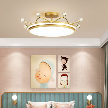 CrownAura | Stylish Adjustable Kids Semi-Flush Mount Ceiling Light 4