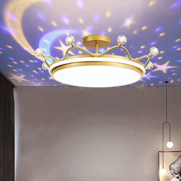 CrownAura | Stylish Adjustable Kids Semi-Flush Mount Ceiling Light 8
