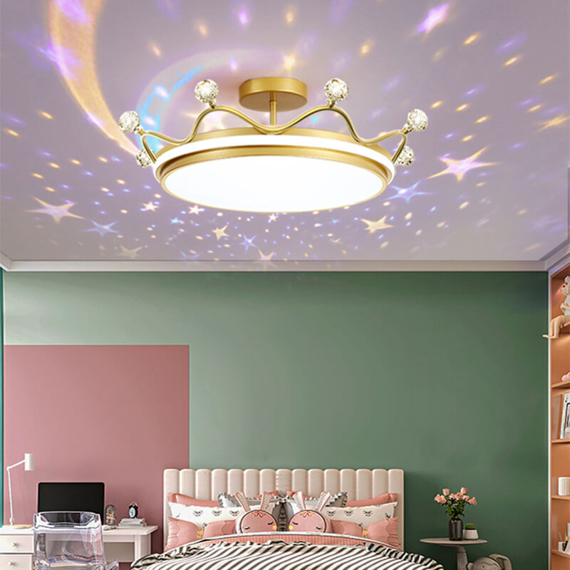 CrownAura | Stylish Adjustable Kids Semi-Flush Mount Ceiling Light 9