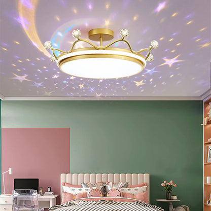 CrownAura | Stylish Adjustable Kids Semi-Flush Mount Ceiling Light 9
