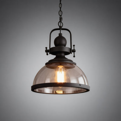 CrystalGlow | Elegant Black Adjustable Glass Pendant Light for Kitchen Island 4